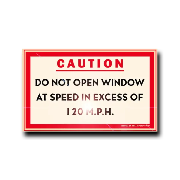 Window Caution - Hot Rod Decals