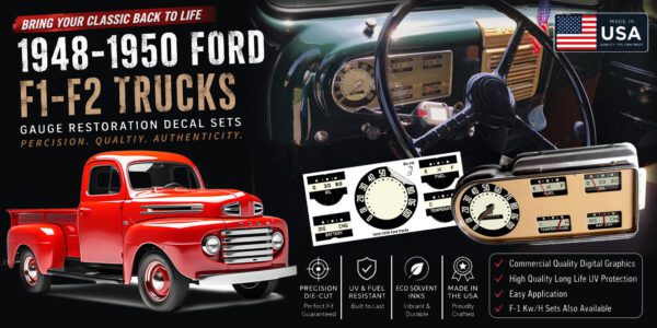 1948-1950 FORD GAUGE RESTORATION SET