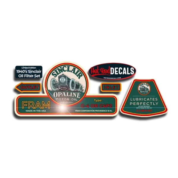 “Sinclair Oil Filter” Sticker Kit