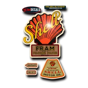 Shell Fram Oil Filter Canister Decal Kit