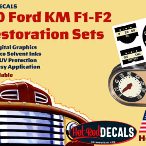 1948-1950 Ford gauge Restoration Set KM/H