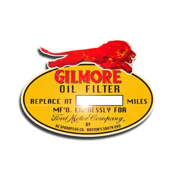 Gilmore FoMoCo Fram Oil Filter Canister Decal