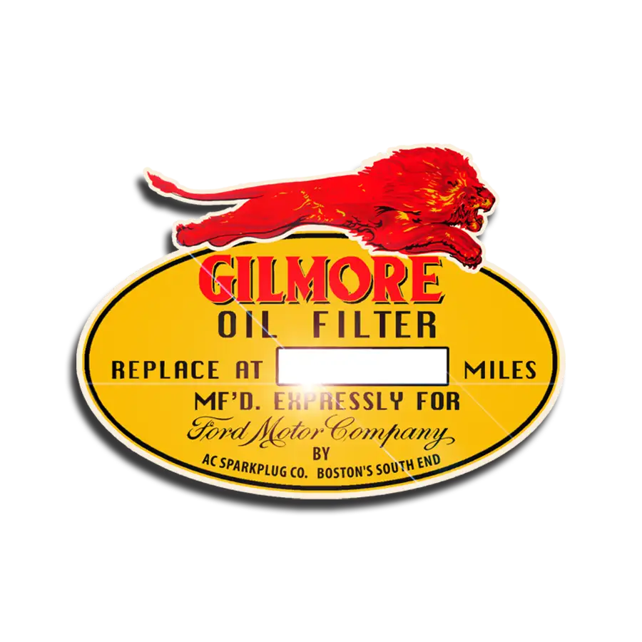 Gilmore FoMoCo Fram Oil Filter Canister Decal