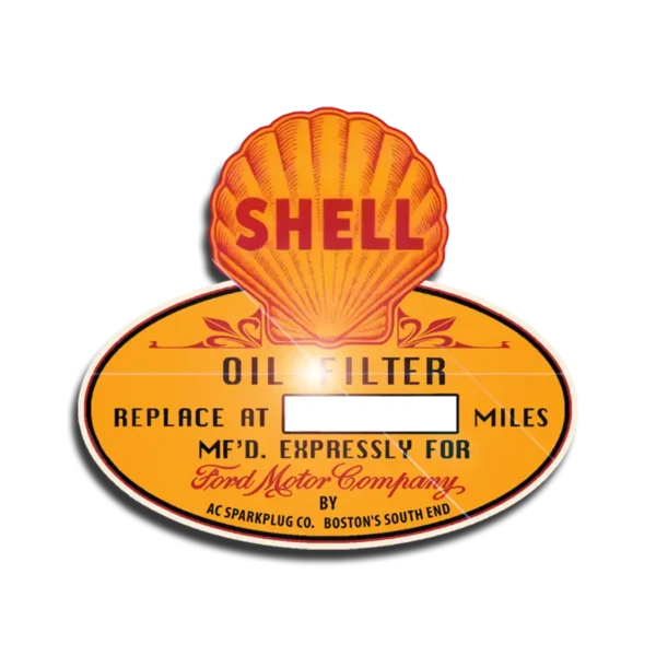 Shell FoMoCo Fram Oil Filter Canister Decal