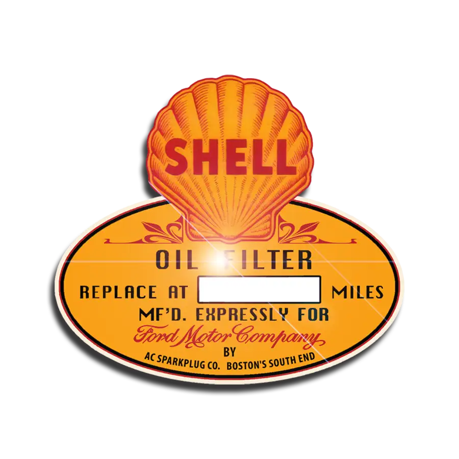 Shell FoMoCo Fram Oil Filter Canister Decal